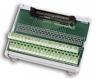 Model 7506TDIN Breakout board, 40-pin, DIN rail mountable